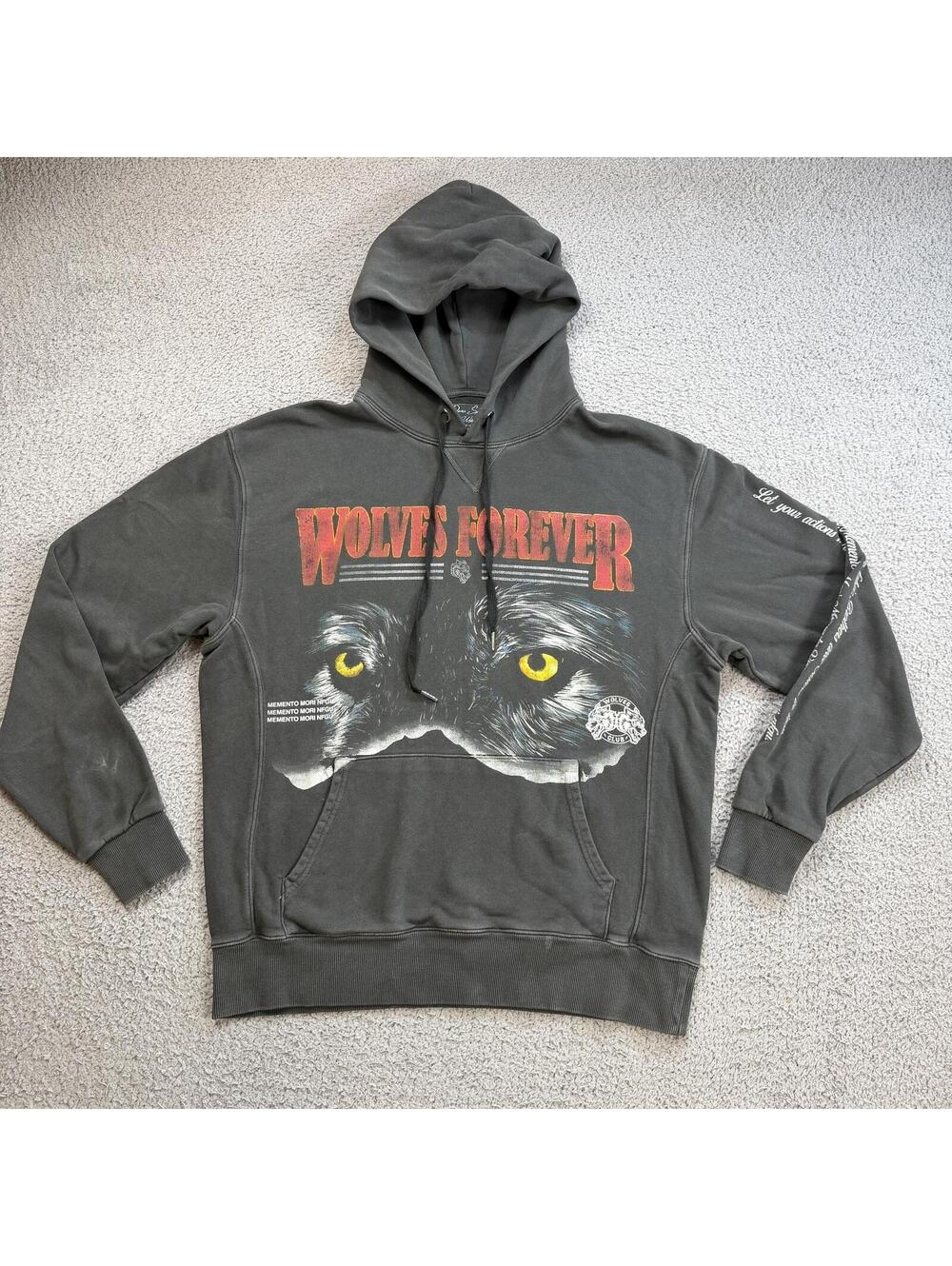 Darc Sport Wolves Forever Hoodie Mens M Black Gym Wolf Sweatshirt 597 of 1000